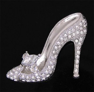 high heeled shoe brooch pin w swarovski crystals p301 from