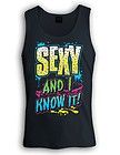 Sexy And I Know It Singlet Party Rock Shufflin Music Neon Colors Tank 