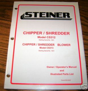 steiner tractor chipper shredder operator parts manual 