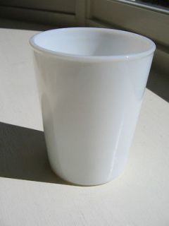   Milk White Semi Opaque Glass Tumbler / Small Crock Beautiful Piece
