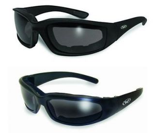 Foam Padded Motorcycle Sunglasses TRANSITIONAL PHOTOCHROMIC LENS Clear 