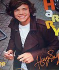   Direction (1D) Harry Styles Signing Autographs Poster bw Justin Bieber