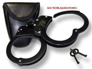 Newly listed POLICE STYLE CHAINED HANDCUFFS W/CASE SECURITY NEW BK