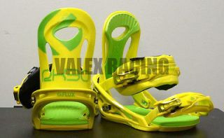 New 2013 Flux RK30 Snowboard Bindings Size Large Color Yellow