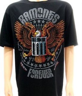 ramones rock punk band music tour biker t shirt sz xl