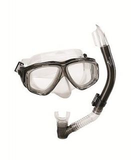 Speedo Adult Adventure Snorkel & Mask Swim Set For Snorkeling Gra​y