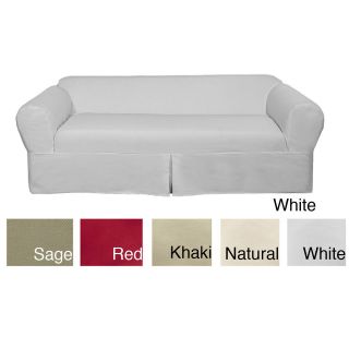 classic two piece twill sofa slipcover more options option time