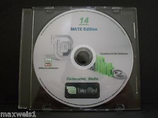 LINUX MINT 14 64 Bit MATE Edition LIVE/Install DVD (Brand New) W 