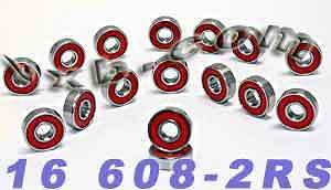 Set of 16 inline Roller Skate/Blades Low Friction Hockey Smooth Ball 