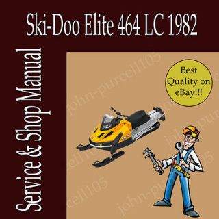 Ski Doo Elite 464 LC 1982 Snowmobile Service & Shop Manual+DIY Guide