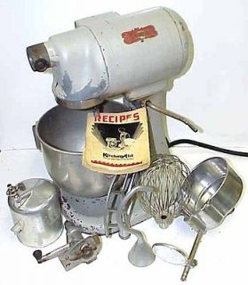   Model G 3 Speed Kitchenaid Stand Mixer w/Attachments & Orig Manual