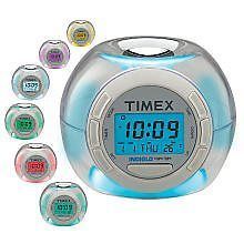 Timex T035 Color Changing Alarm Clock with Soothing Sounds (White)