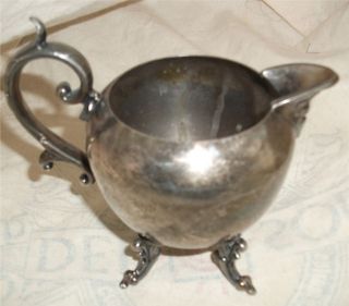 bsc silver on copper ornate creamer plated 6 picther one
