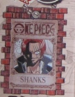 one piece shanks wanted poster key chain anime new time