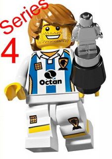 LEGO SERIES 4 MINIFIGURES SOCCER FOOTBALL PLAYER MINIFIGURE REMOVED 