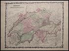 1860 antique johnson s hand color map switzerland swiss enlarge