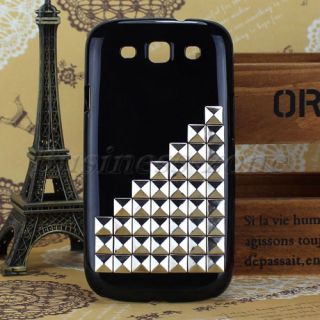 Hot Sale For Samsung i9300 Galaxy SIII S3 Studs Studded Skin Back Case 