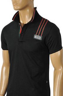 gucci mens black casual smart polo shirt size large