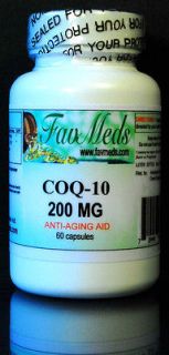 CoQ 10 coq10 CO Q10 co enzyme 200mg, antioxidant high quality   60 