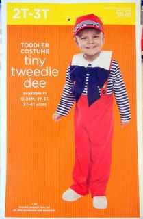 toddler tiny tweedle dee costume 2t 3t nwt time left