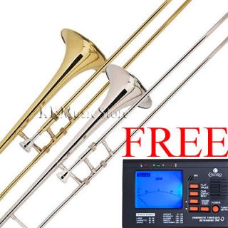 mendini gold silver school bb slide trombone $ 39 tuner