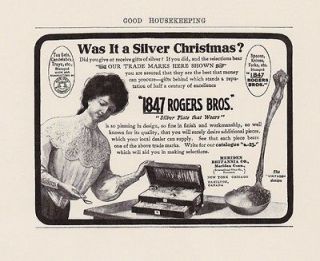 Antique 1847 ROGERS BROS 1905 Silverplate Flatware Silverware Set 