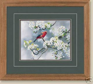 summer visitor scarlet tanager by susan bourdet framed time left