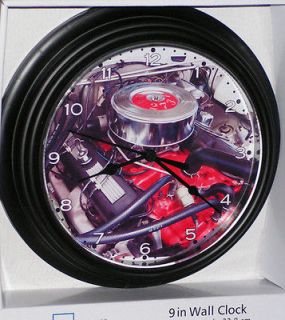 Plymouth 1965 Barracuda 273 Commando Engine, Custom Wall Clock