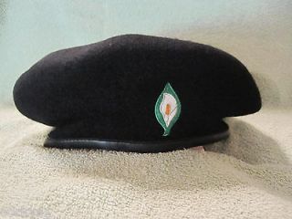 Irish Republican Easter Lily Embroidered Beret w/Irish Tri/Colors 