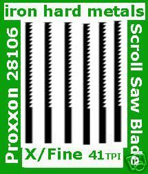   VERY FINE SCROLL 41 TPI SAW BLADE DS STEEL BLADES WITHOUT PINS PKG