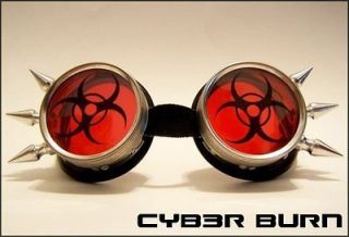   Biohazard Goggles Cyber Goth Industrial Burning Rave Man Skrillex