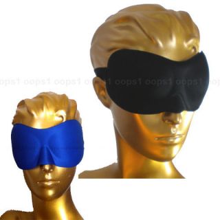 PCS Black + Blue Sleeping Eye Mask Light Out Travel Protect 