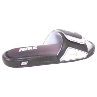 Men Nike COMFORT SLIDE 2 415205 010 BLACK/WHITE/ME​TALLIC