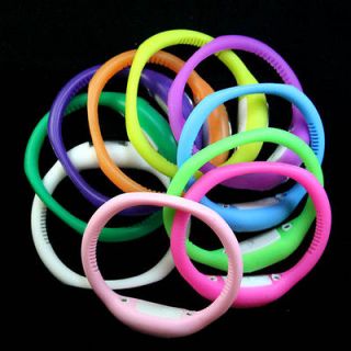   New 10pcs Mixed Colors Girls Boys ION Silicone Sports Wrist Watch