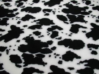 60 by 40 non slip black Cow Print THICK Dog Vet Bed Whelping Fleece 