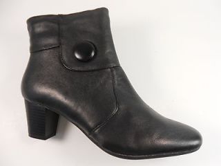 SPRING STEP ARIELLA WOMENS BLACK LEATHER BOOTS SIZE 38EUR(US 7.5 8)