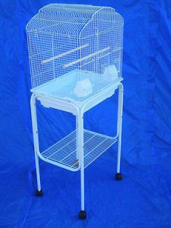 new bird cage cages 18x14x47 w stand 1450a white time