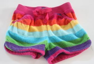 GAP RAINBOW Striped Terry CLoth Pull ON Shorts Girls Size 2T