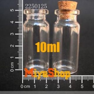 10 1000pcs clear glass bottle vial cork 10ml 2250125 more