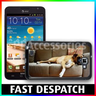 Boxer Dog Lying On Sofa Hard Case Back Cover For Samsung Galaxy Note