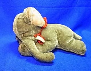 Very Rare Vintage German Sleeping Stuffed Animal Steiff Elephant #P