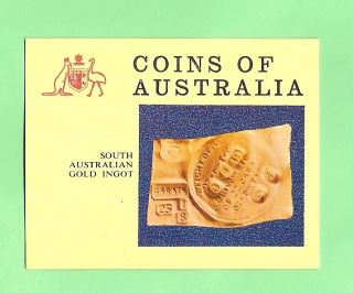 1965 COINS OF AUSTRALIA CARD #12 SOUTH AUSTRALIAN GOLD INGOT