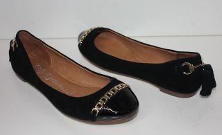 jeffrey campbell gabi black suede ballet flats shoes new
