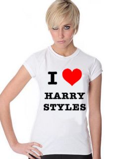 HARRY STYLES T SHIRT I LOVE HARRY STYLES T SHIRT GIRLS LADIES AND 