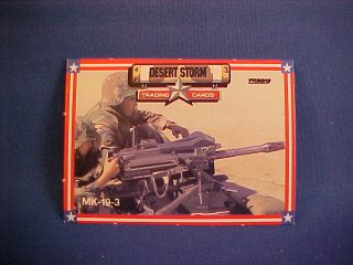 MK 19 3 (40mm) GRENADE LAUNCHER Desert Storm collector card from 1991 