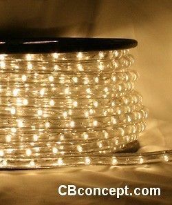   FT LED 2 Wire 1/2 Warm White Rope Light Custom Cut   Boat Lighting