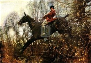 sir alfred munnings the huntsman fox hunting horse time left