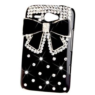   Bow Bowknot Diamond Hard Case Cover For ATT HTC CHACHA Status G16
