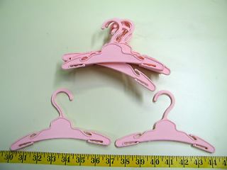 12 7 INCH PINK DOLL HANGERS FITS AMERICAN GIRL DOLL CLOTHES