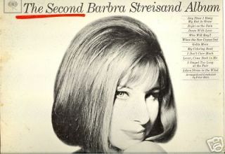 The Second Barbra Streisand Album VG+ LP 1963 Old Vinyl Record Album